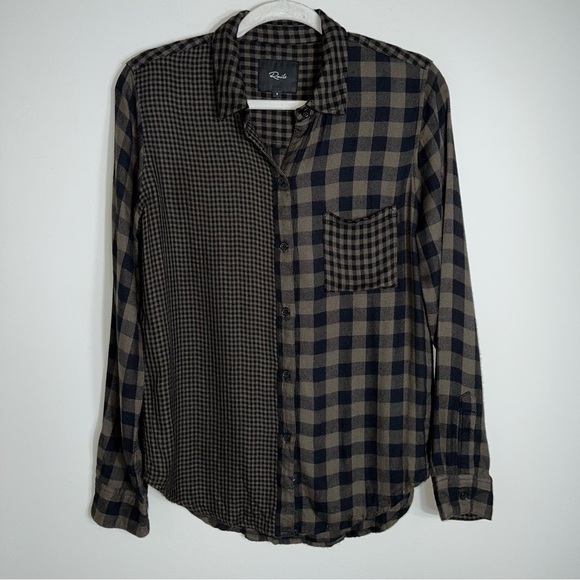 Rails Hunter Flannel Shirt-Button Front-Mixed Olive Plaid-Small - Picture 2 of 9